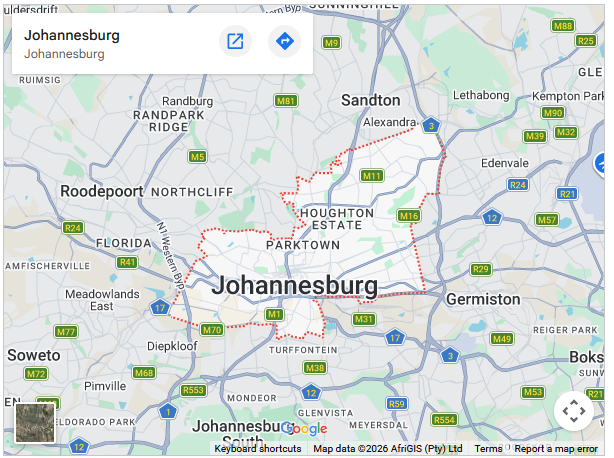 joburg map